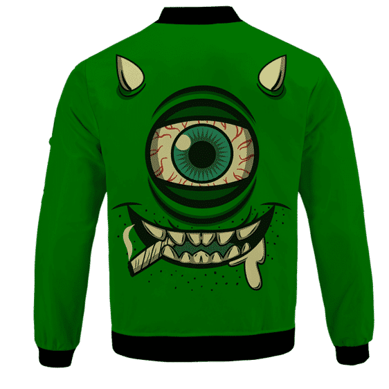 Stoner Mike Monsters Inc Dope Green Bomber Jacket -BACK