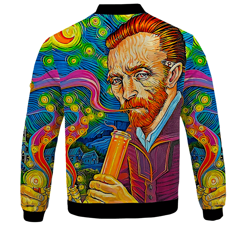 Fine Art Van Gogh Starry Night Bomber Jacket