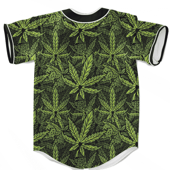 420 Weed Hemp Marijuana Pattern Awesome Baseball Jersey