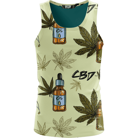 420 Weed Marijuana Dope CBD Minimalist Art Wonderful Tank Top