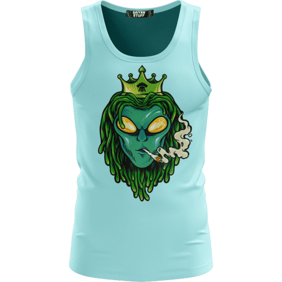 Alien Dreadlocks Smoking Joint Dope Vector Light Tank Top