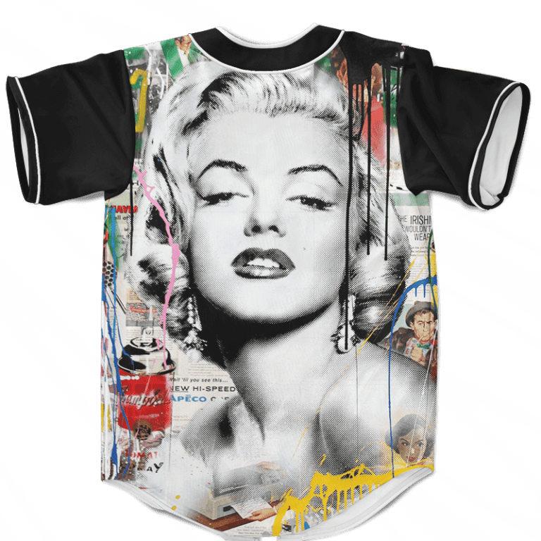 Marilyn Monroe Pop Culture Artwork 420 Bomb Baseball Jersey