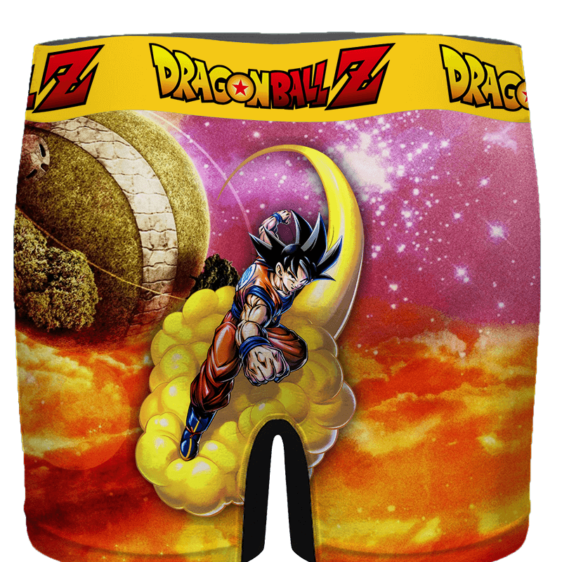 DBZ Goku Flying With His Nimbus Around The Galaxy Men's Brief - back