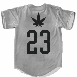 Doobie Man 23 Gray Minimalist Marijuana Cool Baseball Jersey