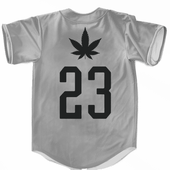 Doobie Man 23 Gray Minimalist Marijuana Cool Baseball Jersey