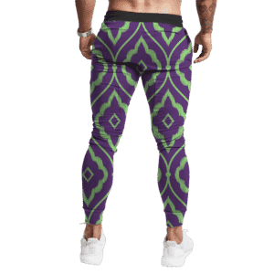 Dragon Ball Android 18 Violet Green Pattern Cool Jogger Pants