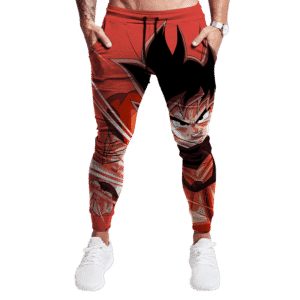 Dragon Ball Z Goku In Charging Pose All Over Print Red Joggers