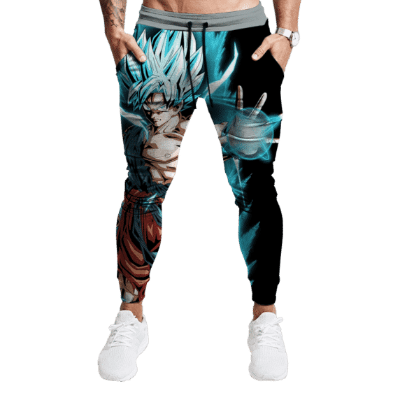 Dragon Ball Z Goku SSGSS Black Blue Aura Bomb Jogger Pants