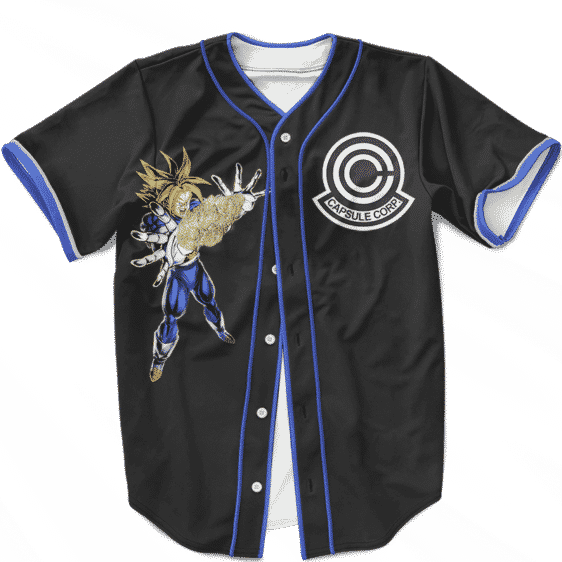 Future Trunks Blasting Nug Capsule Corp Stylish Baseball Jersey