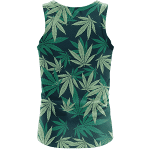 Hemp Leaves Marijuana Ganja Weed Kush Elegant Tank Top - back