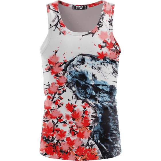 Japanese Art Painting Cherry Marijuana Blossoms 420 Tank Top