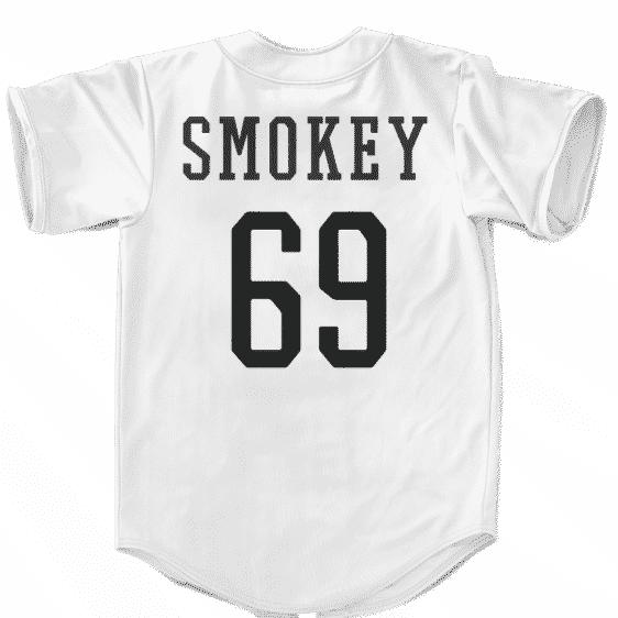 LA Dodgers Inspired Marijuana Smokey 69 White Baseball Jersey