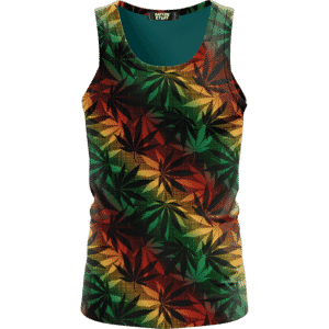 Marijuana 420 Weed Reggae Colors Amazing Stoner Tank Top