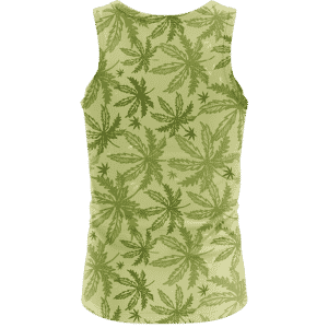 Marijuana Breezy Seamless Pattern Hemp Awesome Tank Top - back