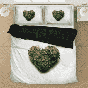 Marijuana Heart Shaped Cute And Lovely Bedding Set