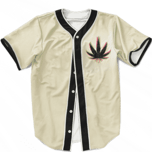 Marijuana Weed Trippy Colors Cool Awesome Baseball Jersey