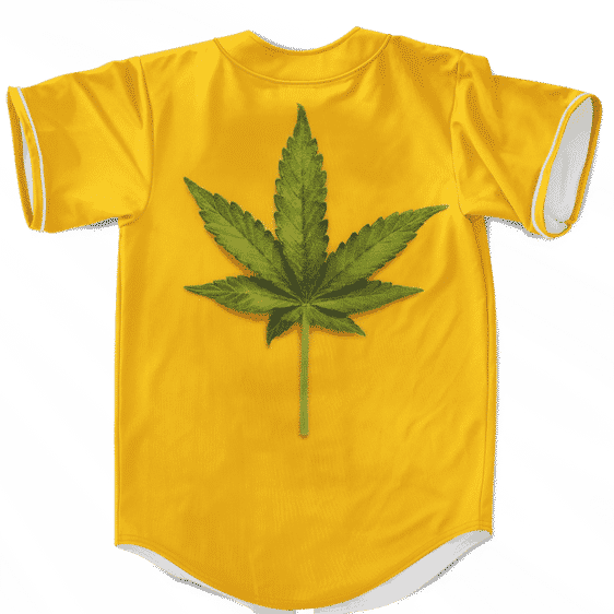 Minimalist Real Marijuana Leaf Awesome 420 Baseball Jersey