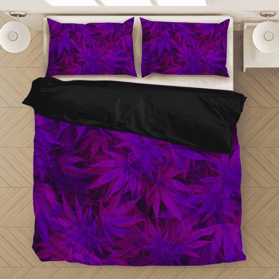 Purple Haze Trippy Marijuana Hemp 420 Wonderful Bedding Set