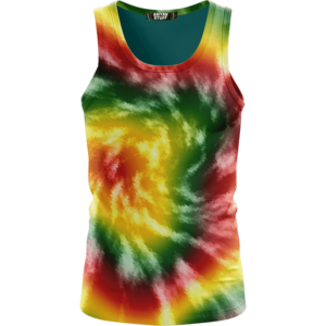 Reggae Inspired Tie Dye For The Stoners Dope Tank Top