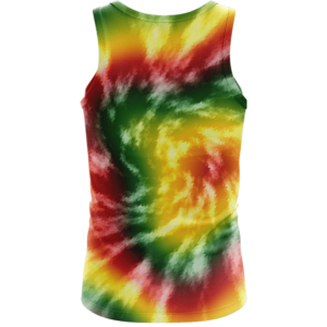 Reggae Inspired Tie Dye For The Stoners Dope Tank Top - Back