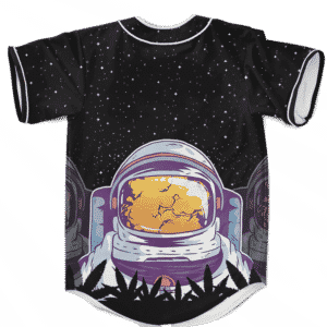 Smoking Astronaut High In Space & Mind 420 Weed Baseball Jersey