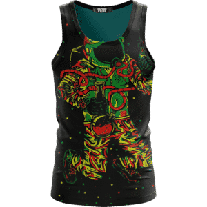 Space Man Astronaut Galaxy Smoking Bong Spaced Out Tank Top