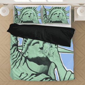 Statue Of Liberty Smoking That Good Good Awesome Bedding Set