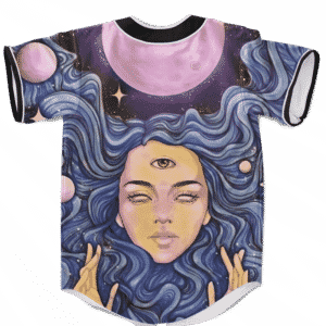 Stoned Spaced Out Girl 420 Weed Pop Art Culture Baseball Jersey