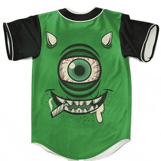 Stoner Mike Monsters Inc Dope Green Awesome Baseball Jersey