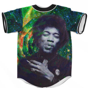 Trippy Galaxy Jimi Hendrix Smoking Joint 420 Baseball Jersey