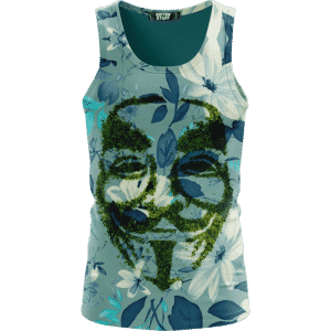 V For Vendetta Grinded Weed Cute Floral Bomb Tank Top