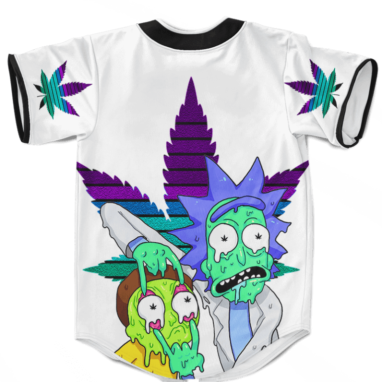 Weed Adventures of Rick and Morty Trippy 420 Baseball Jersey - Saiyan Stuff