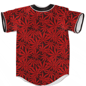 420 Marijuana Leaves Awesome Red Pattern Cool Baseball Jersey