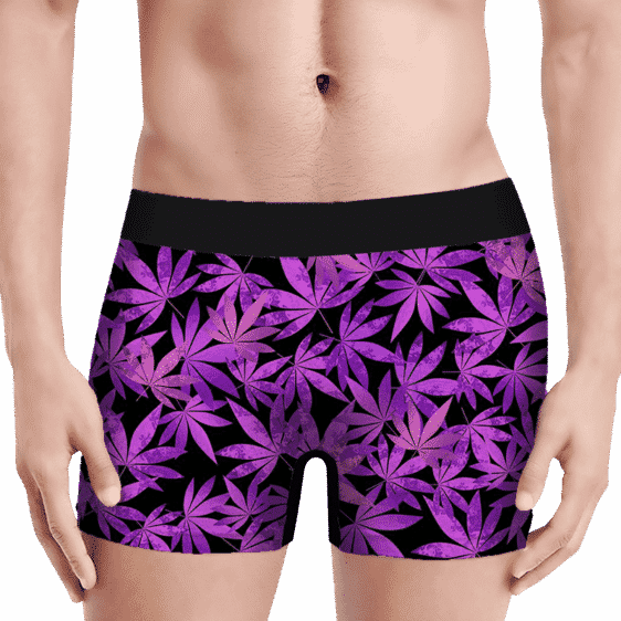 420 Weed Marijuana Purple Pattern Dope Men's Boxer Brief