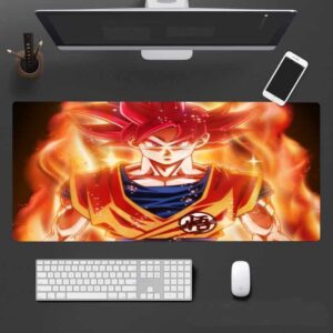 Battle Of The Gods Goku Red Super Saiyan God Form Mouse Pad