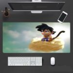 DBZ 3D Drawn Bored Kid Goku Riding Kinton Cloud Mouse Pad