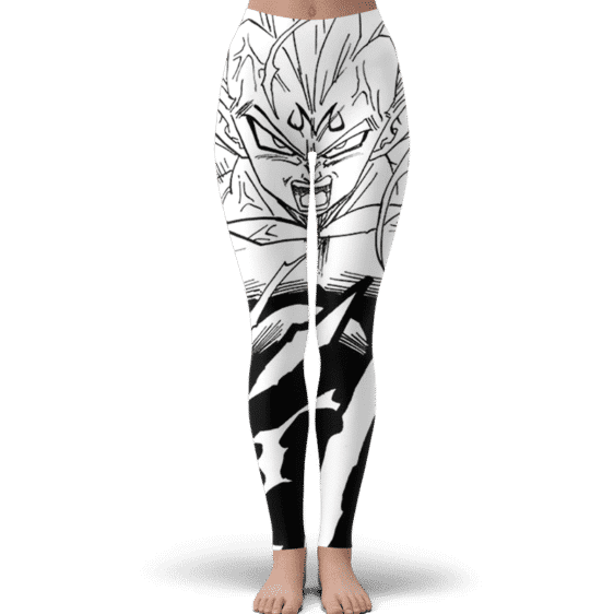DBZ Majin Vegeta Comic Art Black White Cool Yoga Pants