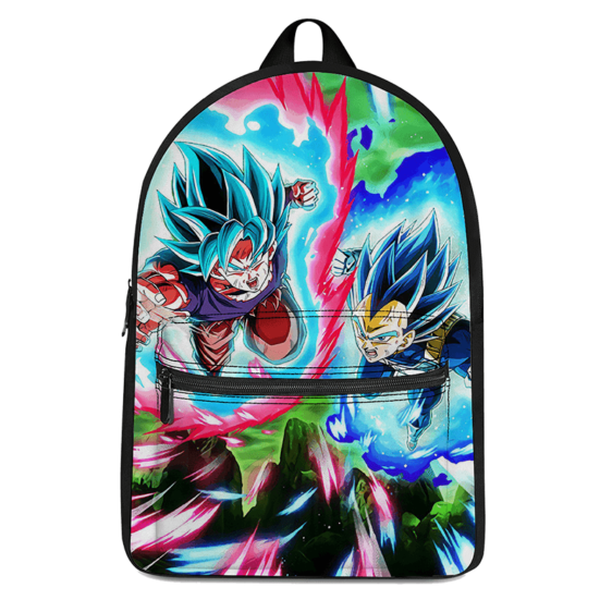 DBZ Vegeta And Goku SSGSS Attack Mode Awesome Canvas Backpack