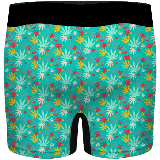 Dope Cannabis Pattern 420 Marijuana Surf Green Men's Boxers