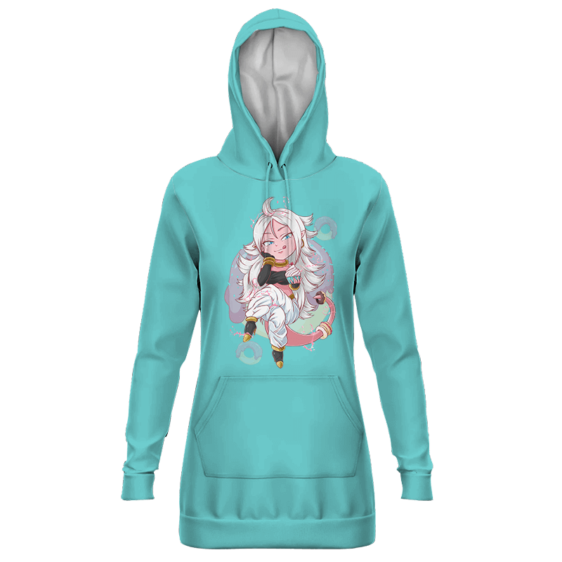 Dragon Ball Android 21 Candy Blue Cute Hoodie Dress