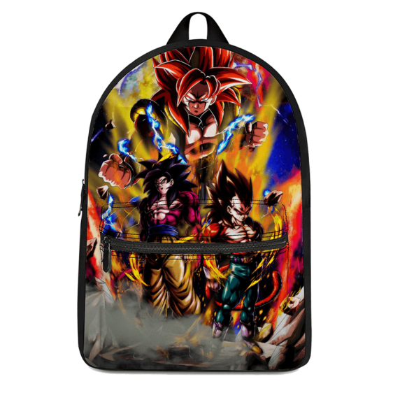 Dragon Ball GT Goku Vegeta Gogeta SSJ4 Dope Canvas Backpack