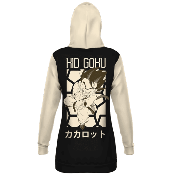 Dragon Ball Kid Goku Kamehameha Retro Style Art Hoodie Dress