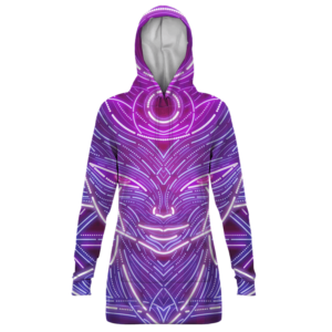 Dragon Ball Neon Frieza Trippy All Over Print Dope Hoodie Dress