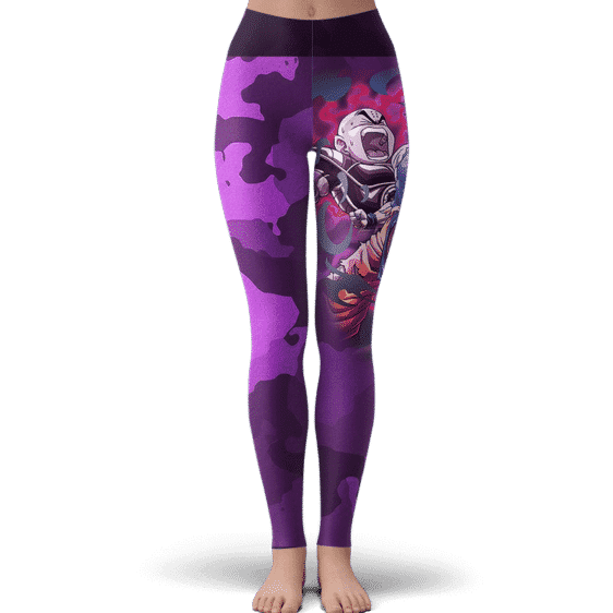 Dragon Ball Super Goku Krillin Frieza Purple Camo Leggings