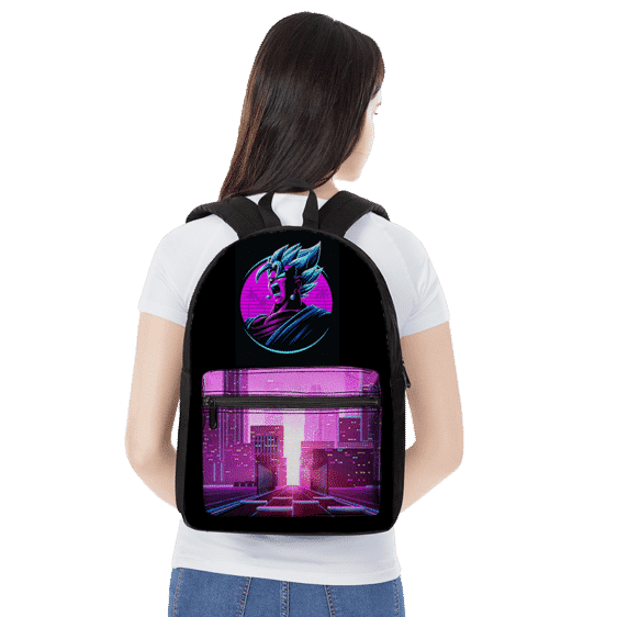Dragon Ball Vegito Super Saiyan Blue Retro Canvas Backpack