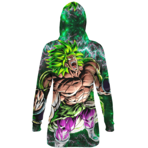 Dragon Ball Z Broly Charging Up Dope All Over Print Hoodie Dress