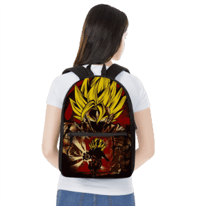 Dragon Ball Z Goku SSJ2 Kamehameha Red Art Backpack