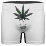Funny Weed Smiley Art 420 Marijuana Men's White Underwear