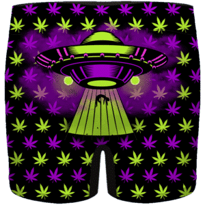 High as Hell Alien Abduction Art 420 Marijuana Men's Boxer