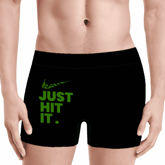 Just Hit It Nike Inspired 420 Marijuana Men's Boxer Briefs